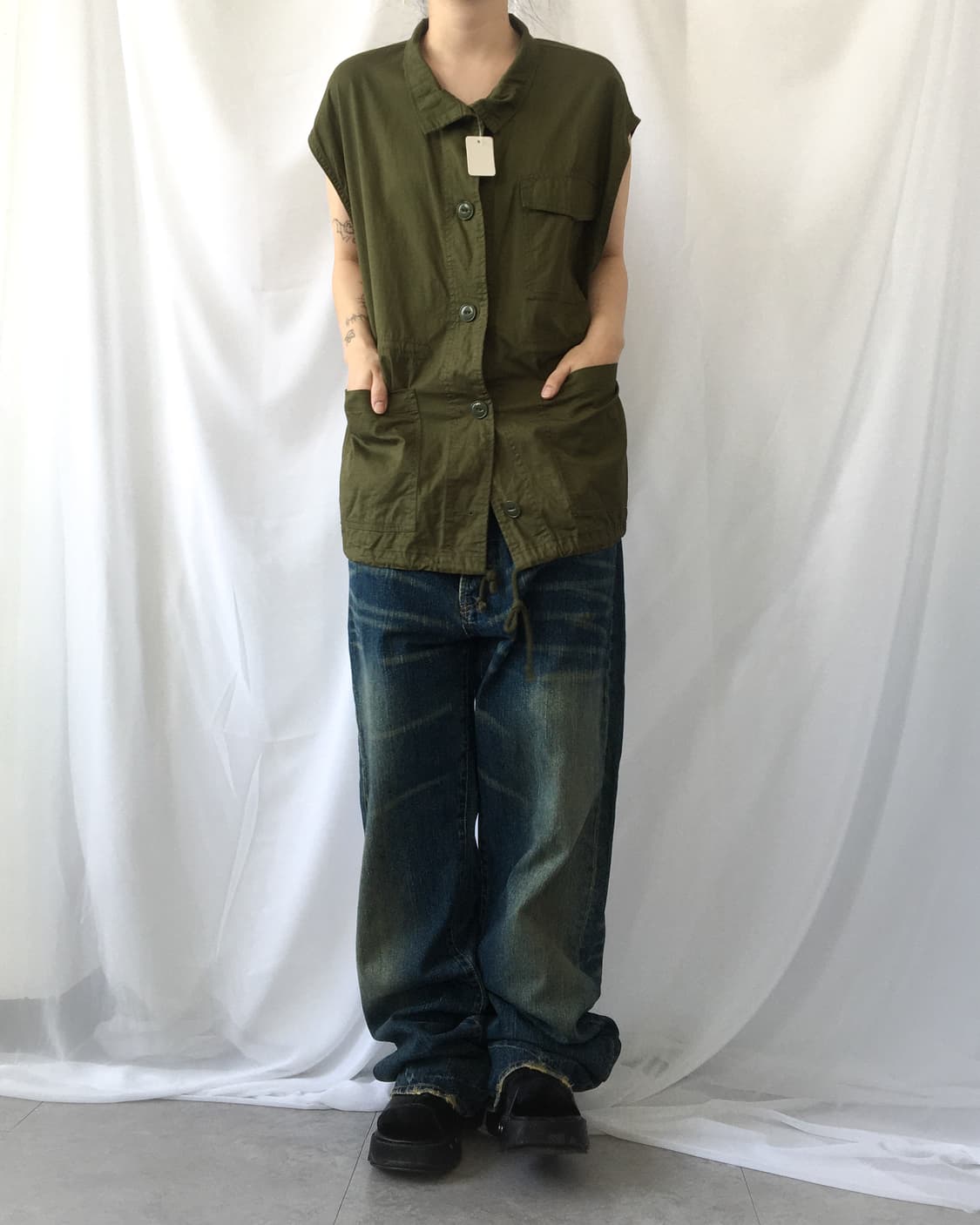 Khaki vest 상품이미지4