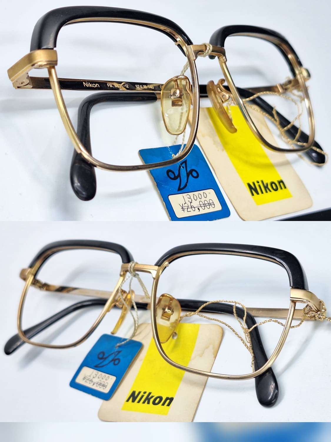 니콘 FB 883T-12 안경테 52mm 하금테 브로우라인 안경테 티타늄 상품이미지2
