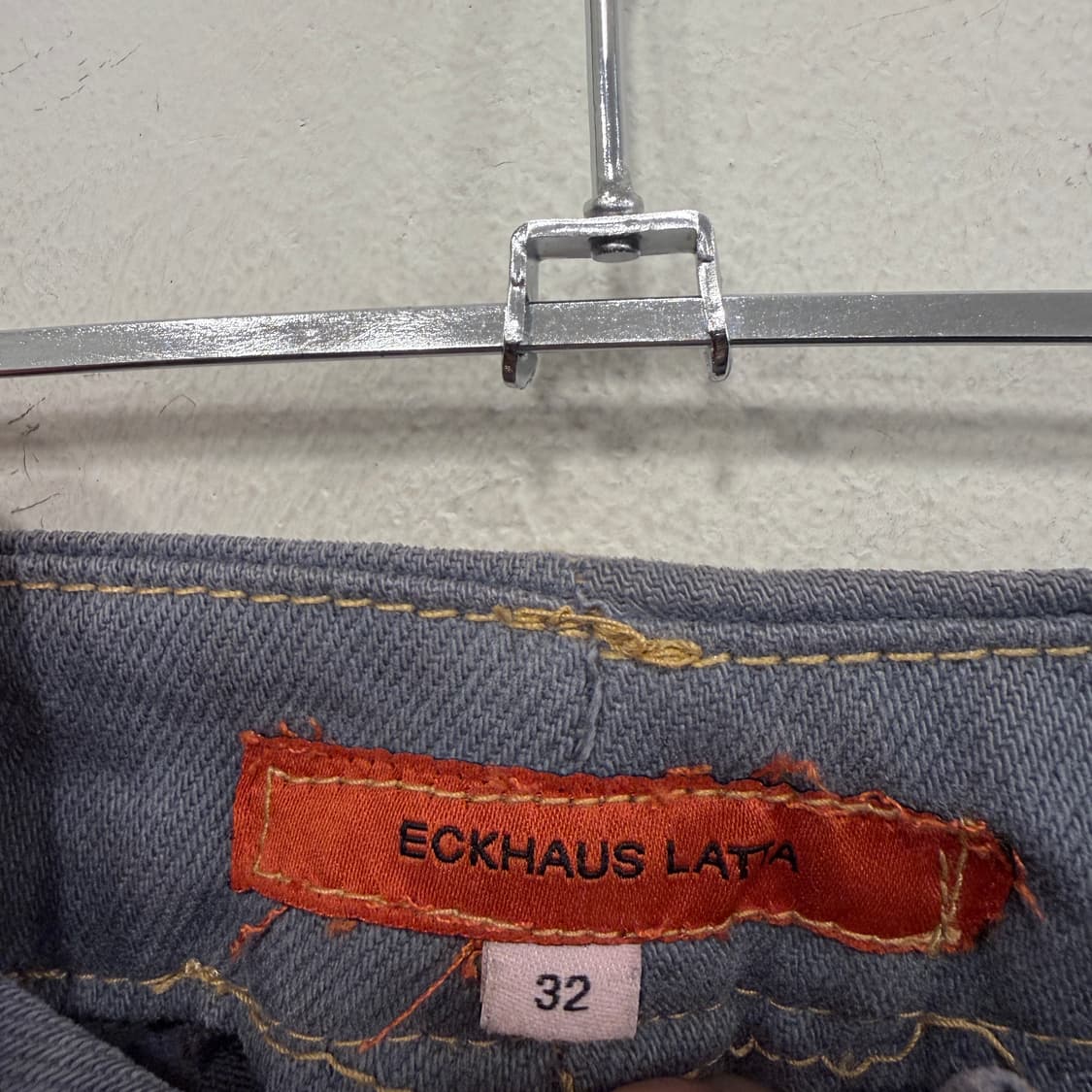 ECKHUS LATTA 투톤 와이드 데님 팬츠 상품이미지5