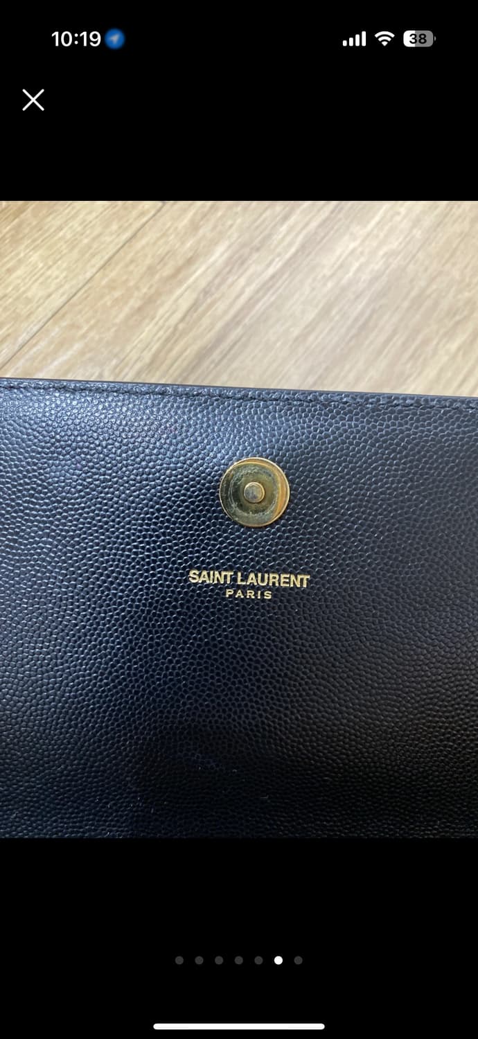 생로랑 블랙 가죽 클러치 상품이미지5