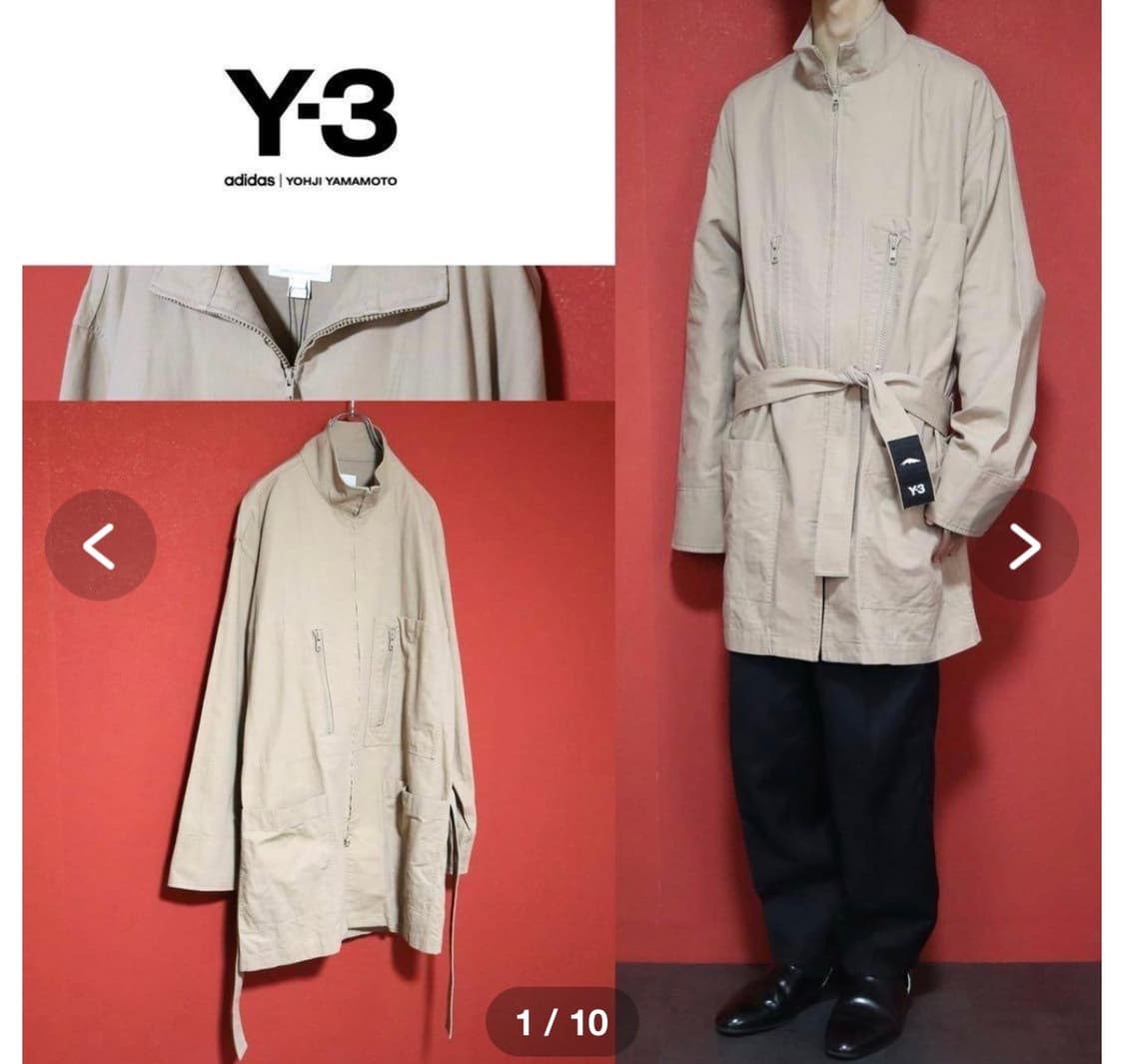 새상품 Y-3 요지 야마모토 벨티드 자켓 상품이미지1