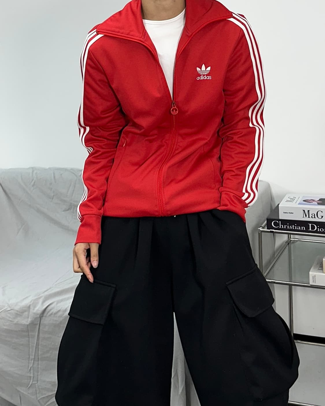 아디다스 레드 유로파 트랙탑 져지 100 상품이미지3