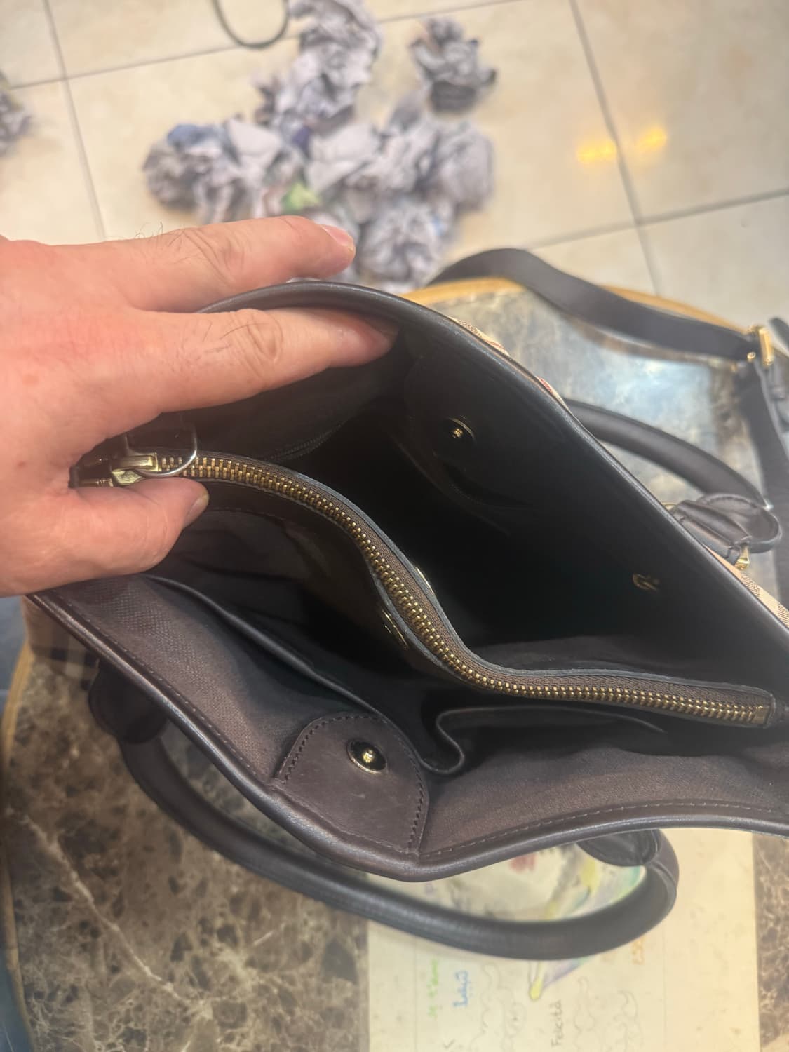 정품 버버리 노바체크 2way백 팝니다 상품이미지5