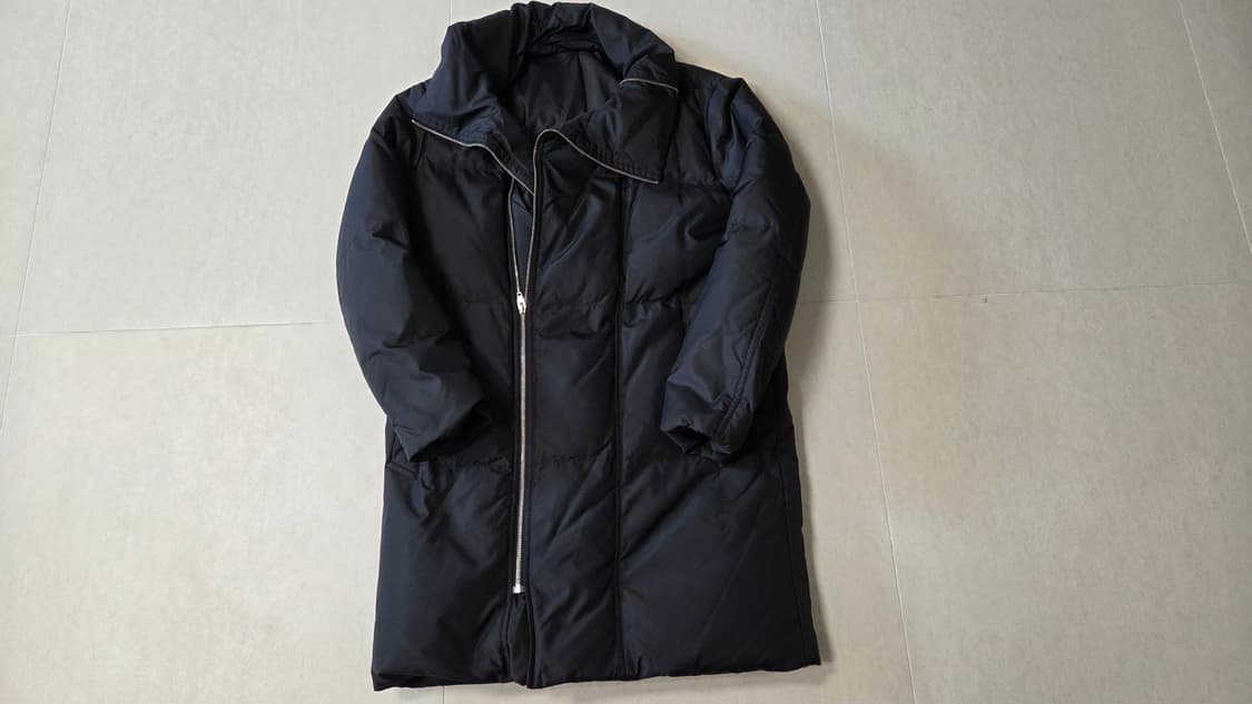 솔리드 옴므 더블 지퍼 하이넥 구스 다운 롱패딩 상품이미지1