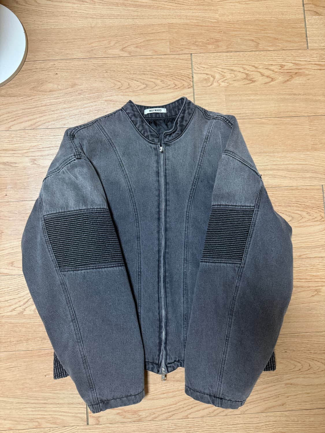 (Free size) 빈티지 워싱 흑청 데님자켓 상품이미지2