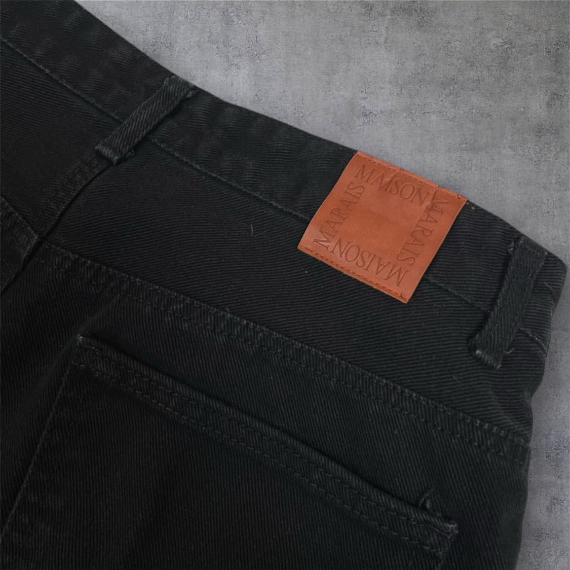 메종마레 maisonmarais 블랙 와이드 데님팬츠 블랙진 38S 상품이미지6