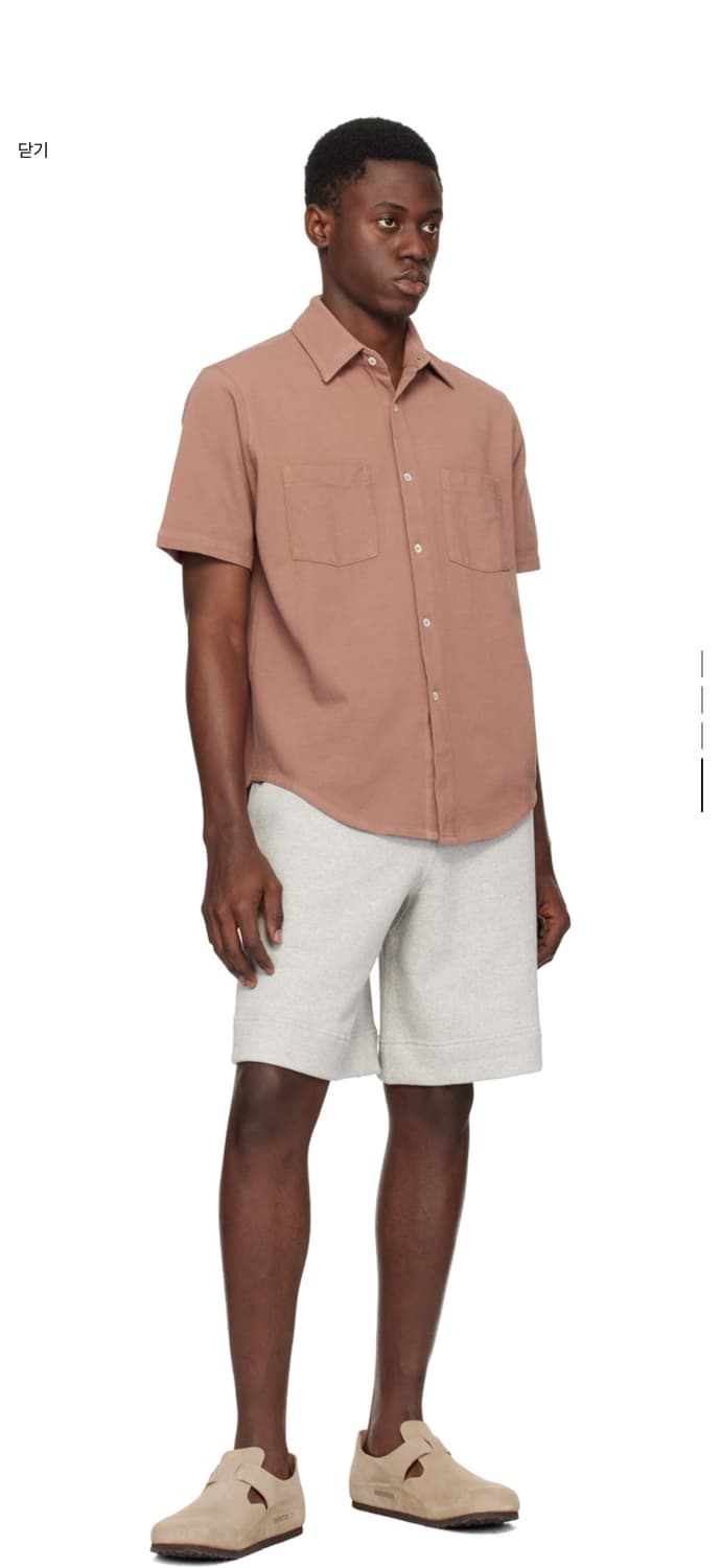 [XL] 레이디 화이트 핑크 스프레드 칼라 셔츠 상품이미지5