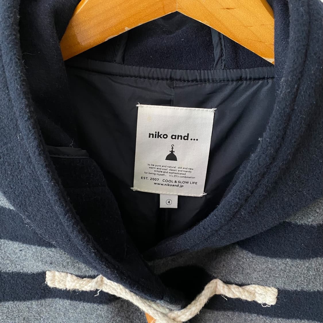 (여성4)niko and 니코앤드 스트라이프 더플코트 상품이미지3