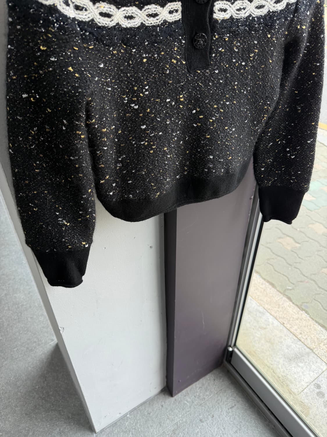 82/ 타임 21-22FW 트위드 스팽글 니트 상품이미지5