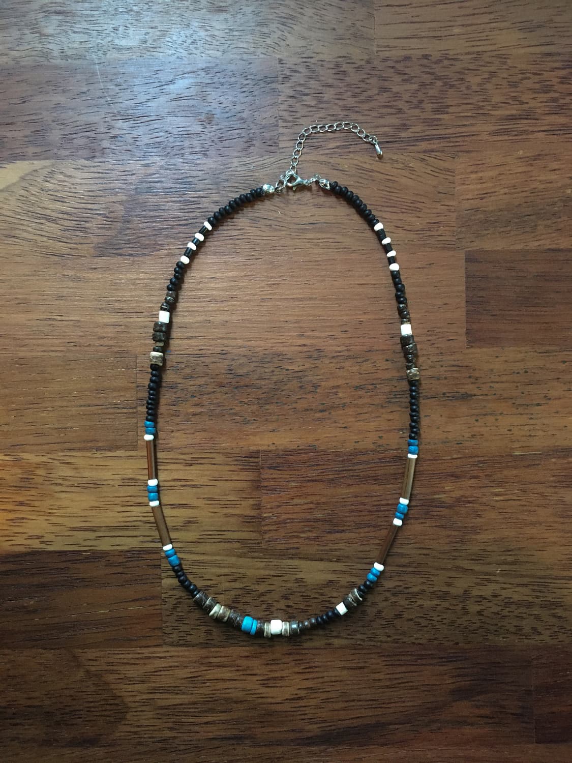 blue wood necklace 상품이미지5