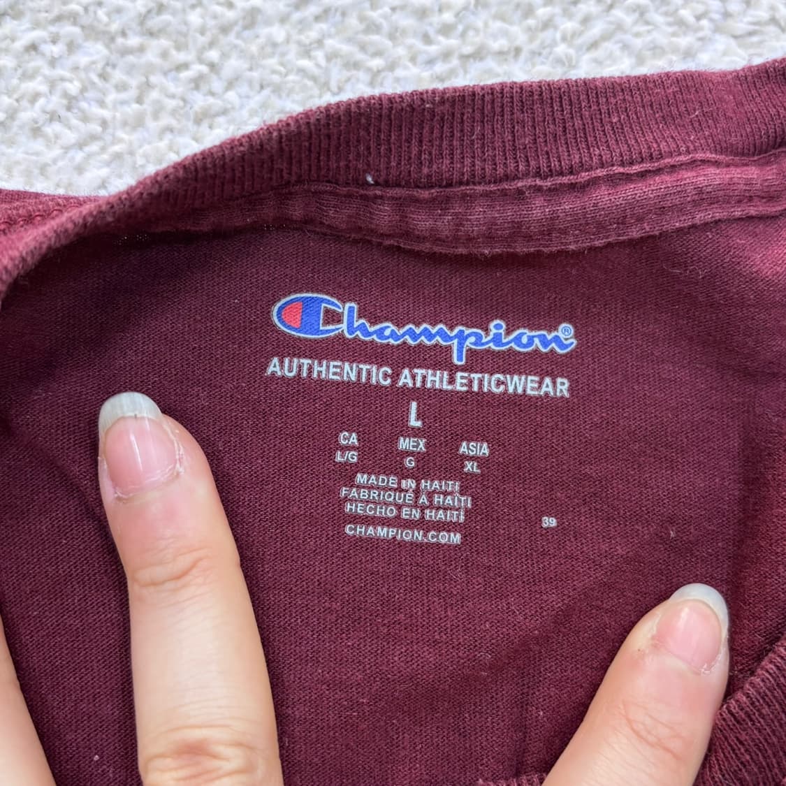 L 챔피온 무지 반팔 티셔츠 0330E 상품이미지3