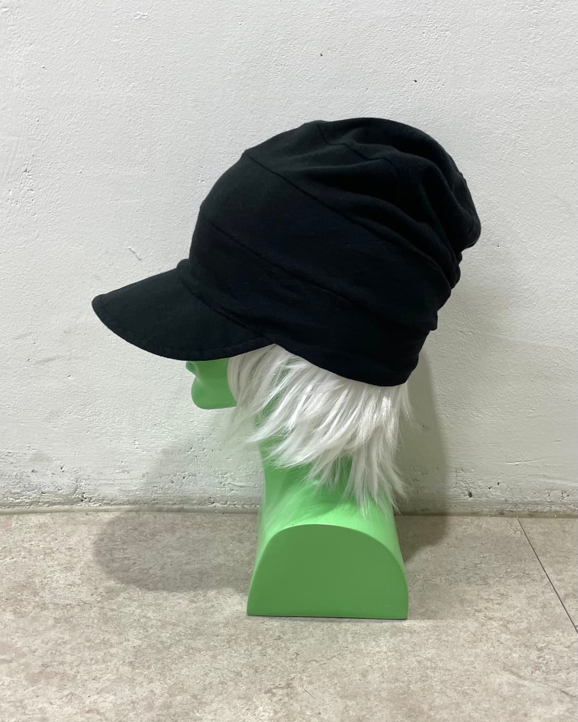 Black Patchwork Long Beanie Cap  상품이미지3