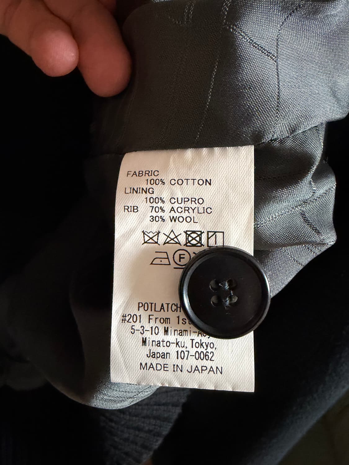 [XL] 카브엠트 코튼 멜톤 자켓 블랙 상품이미지8