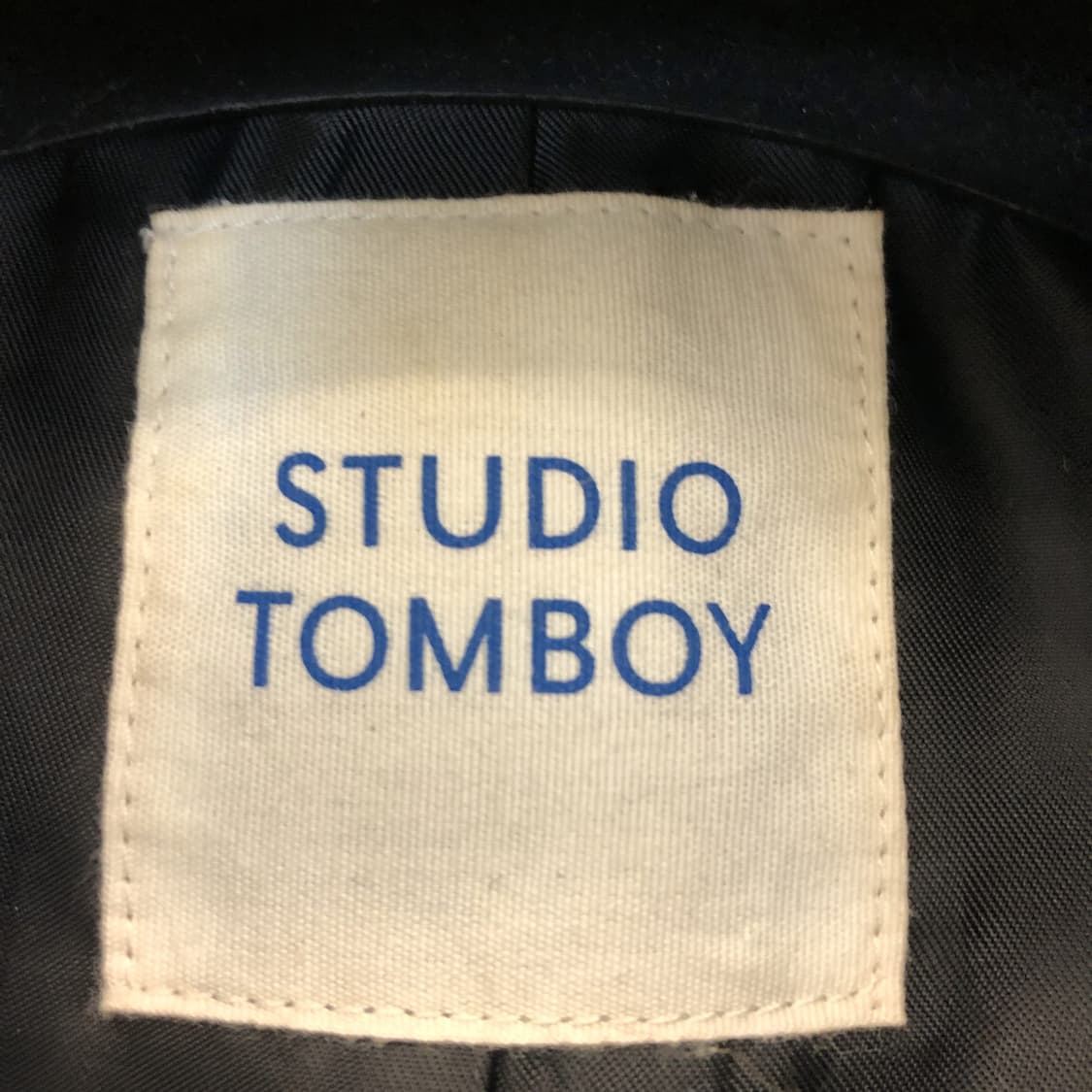 스튜디오톰보이 블랙 오버모직자켓 80-90-160 상품이미지6