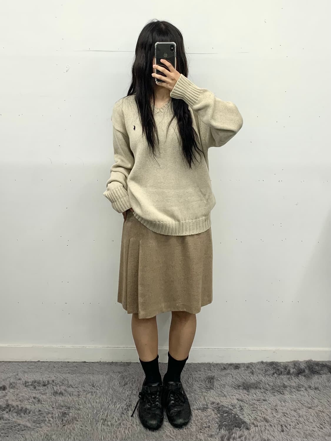 버버리 h라인 미디 스커트 상품이미지1