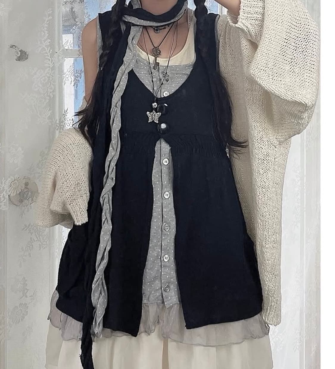 도트 레이스 레이어드 바선생 상품이미지1