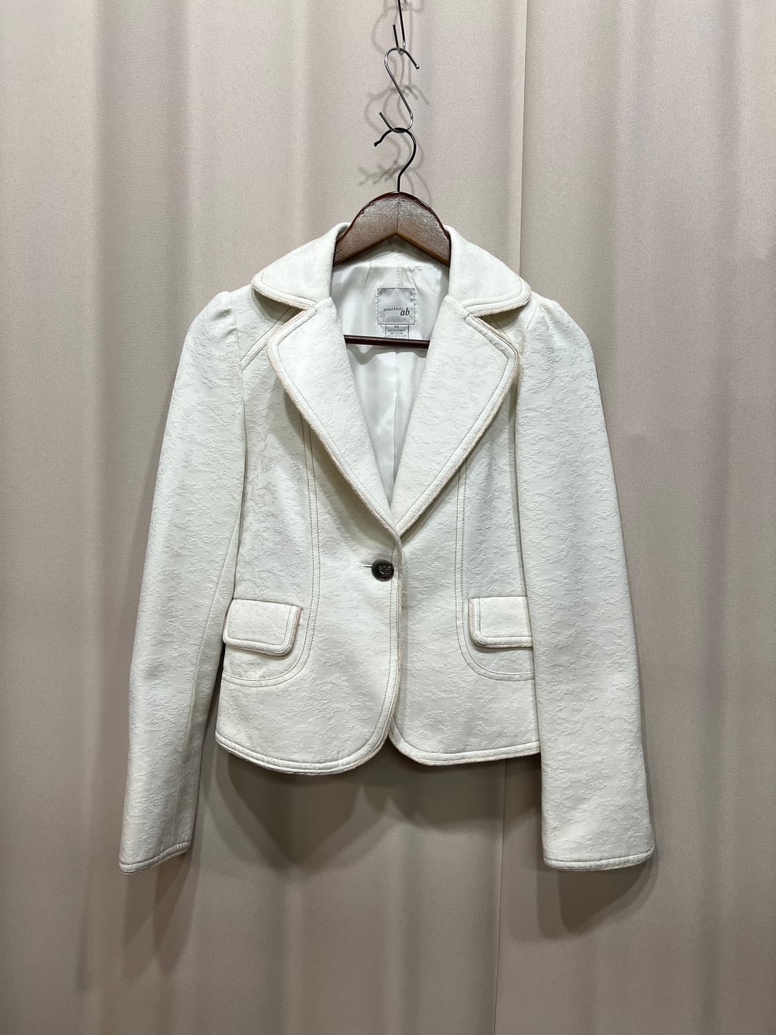 빈티지 여성 플라워패턴 원버튼 블레이저 자켓 상품이미지3