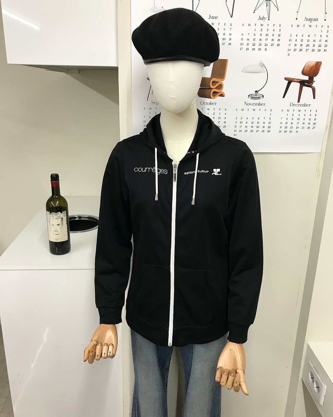 꾸레쥬 로고 후드 집업 상품이미지7