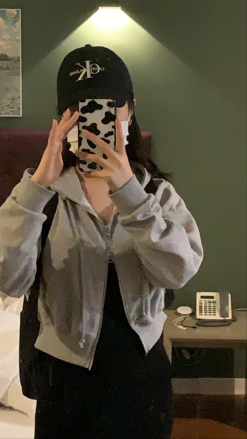 블랙업 가오리핏 크롭 후드집업 상품이미지4