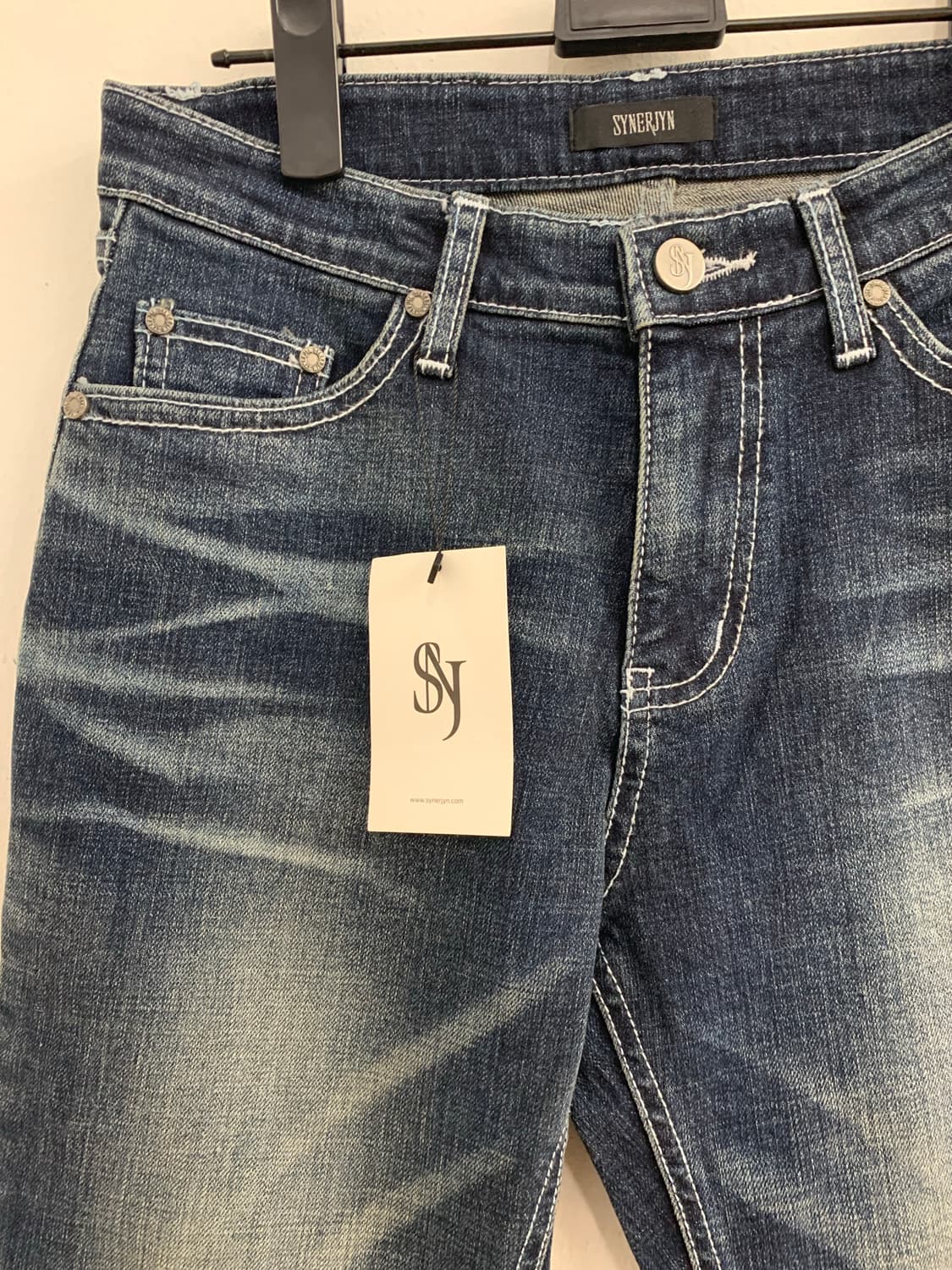 SYNERJYN SAND CAT WASHING DENIM PANTS BL 상품이미지4