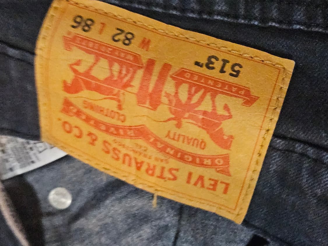 LEVI'S 513 블랙 데님 팬츠 상품이미지4
