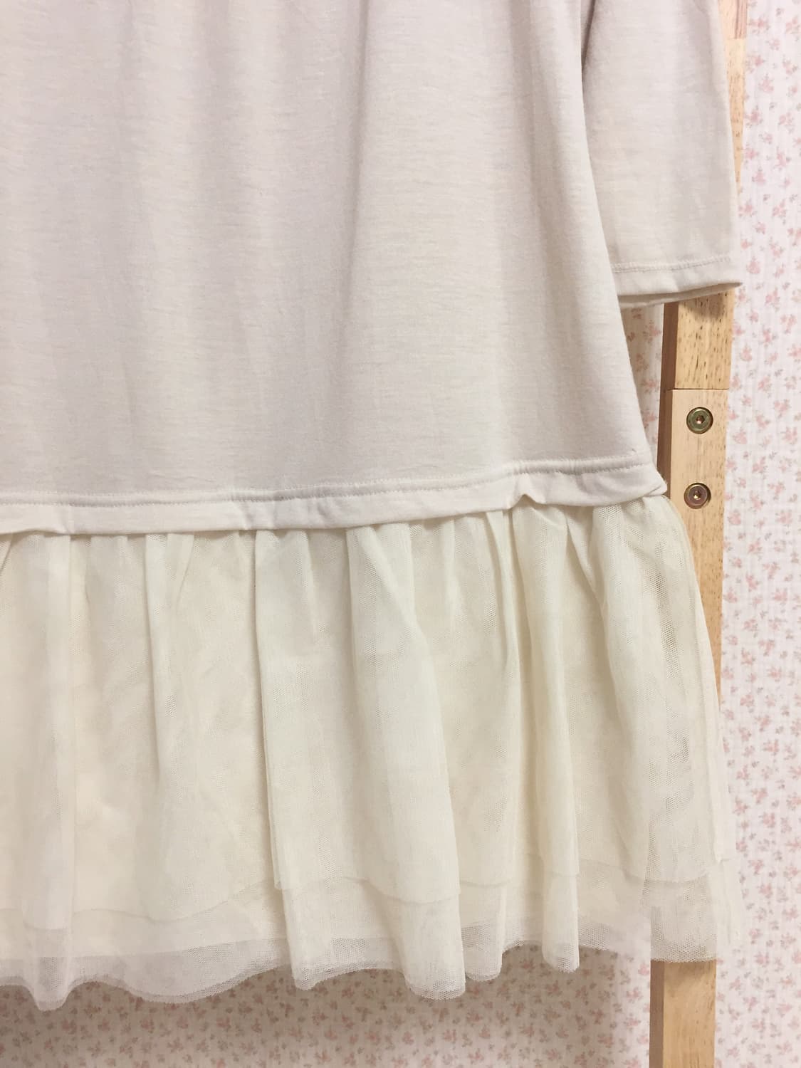 빈티지 베이지 프릴 슬리브 상품이미지2