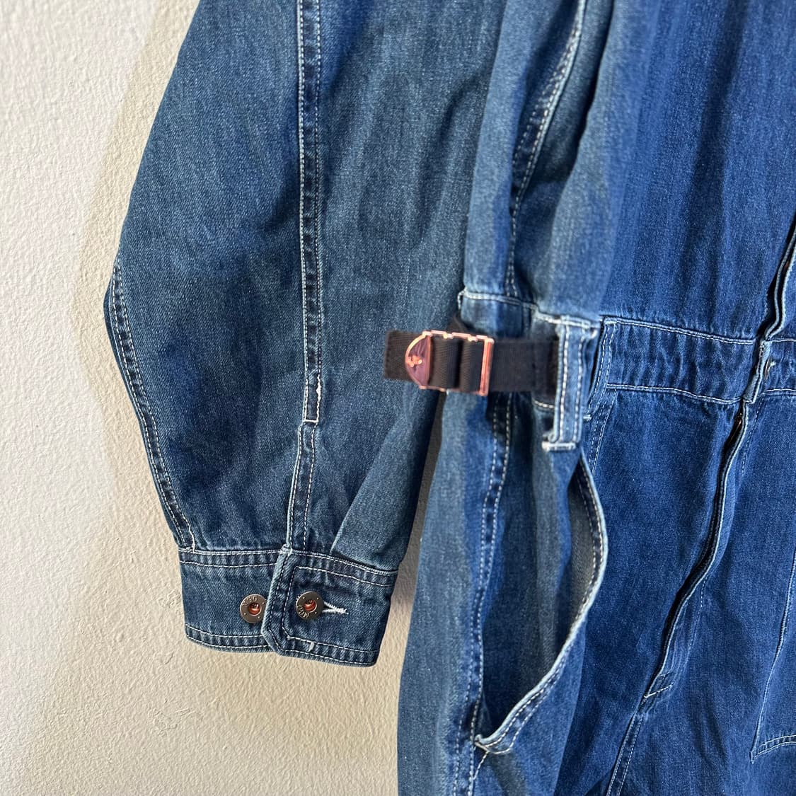 L 맥우드건 진청 데님 워크 점프수트 상품이미지4