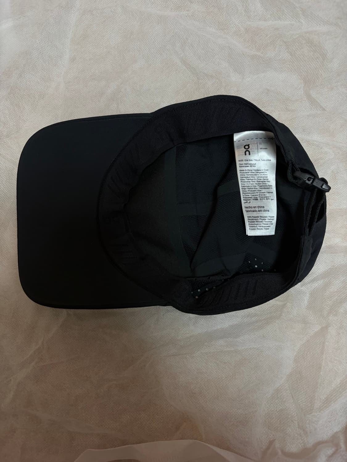 온러닝 라이트웨이트 캡 블랙 상품이미지3