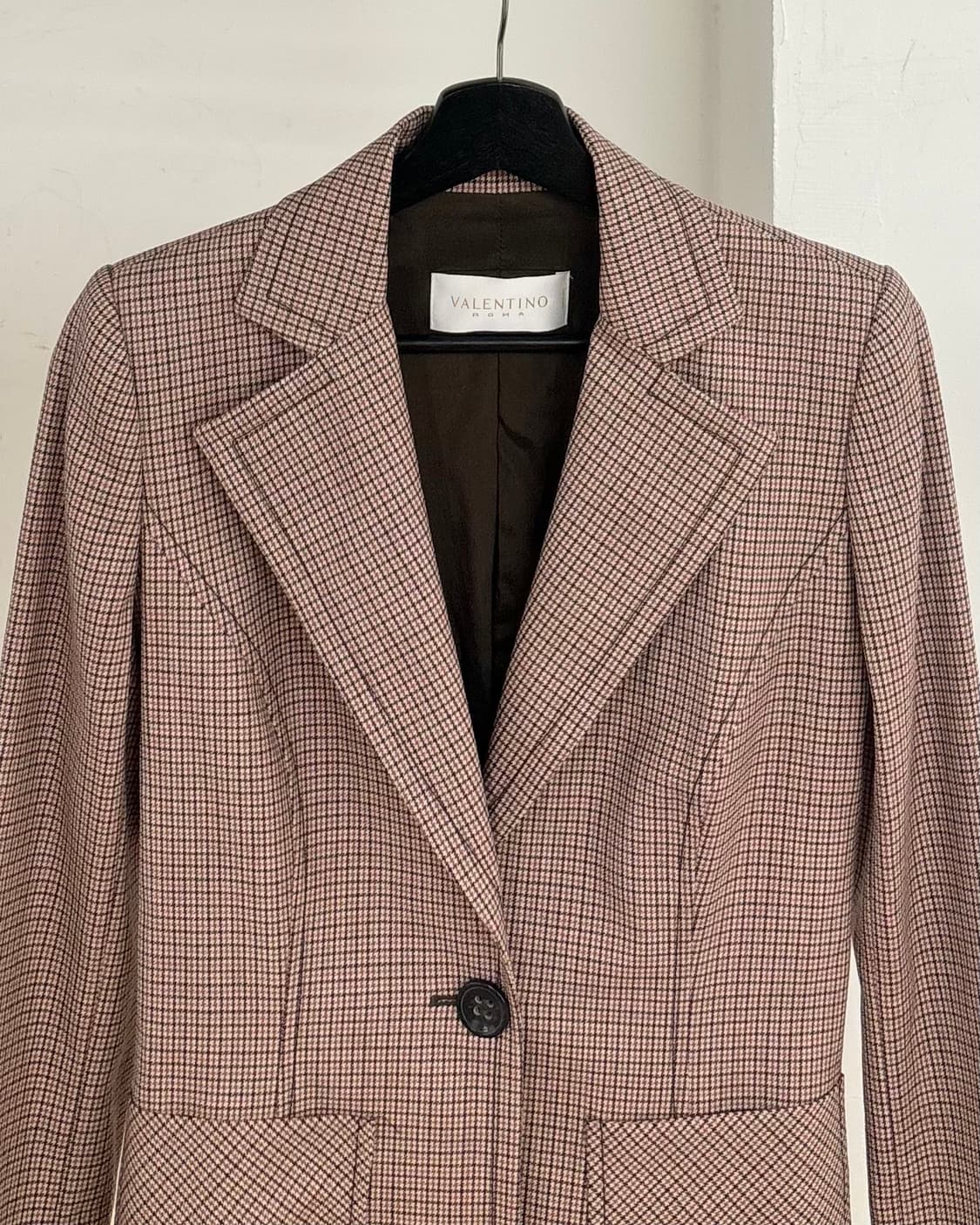 발렌티노 브라운 플래드 싱글버튼 자켓 상품이미지2
