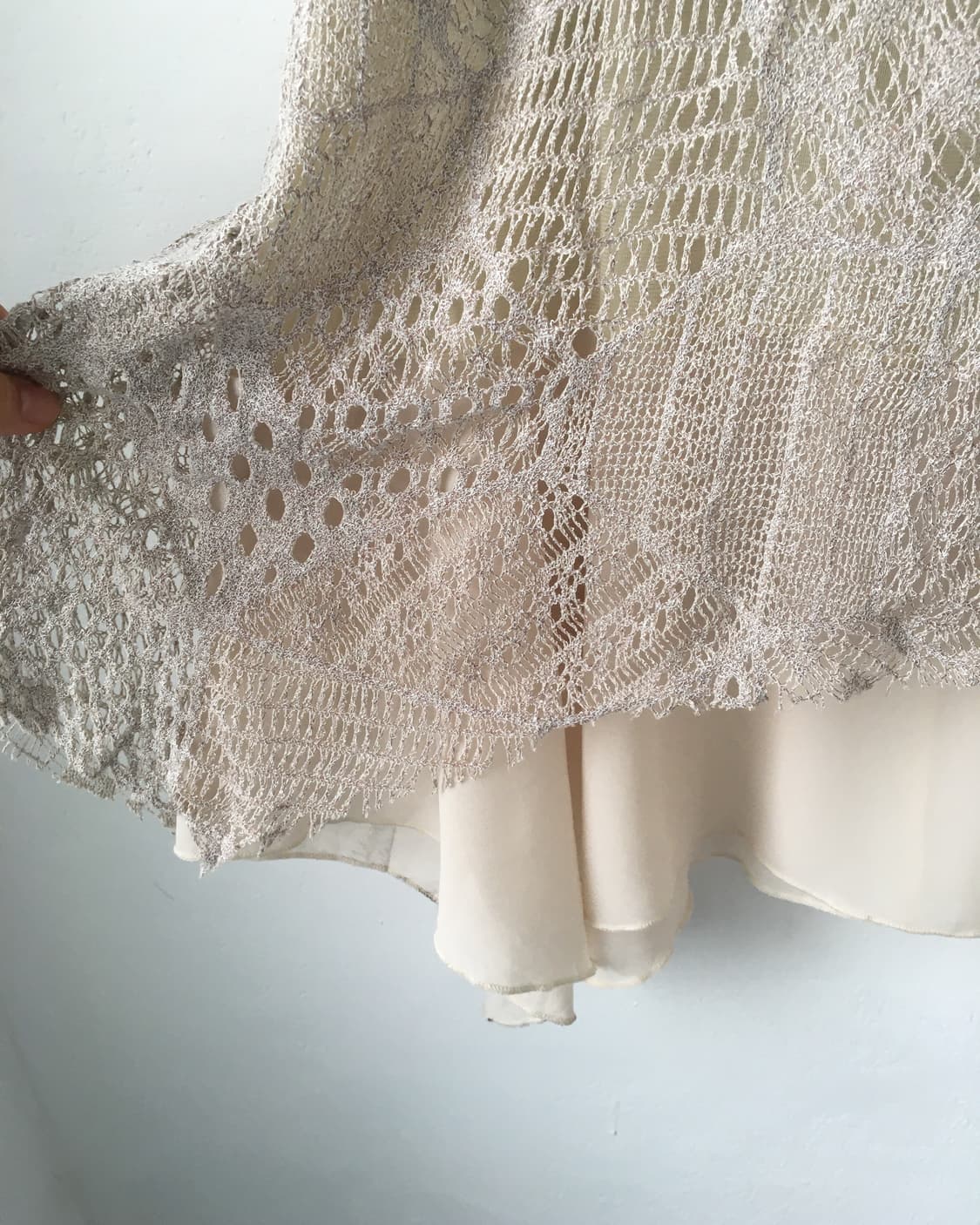 Lace point punching unbalanced sleeveles 상품이미지4