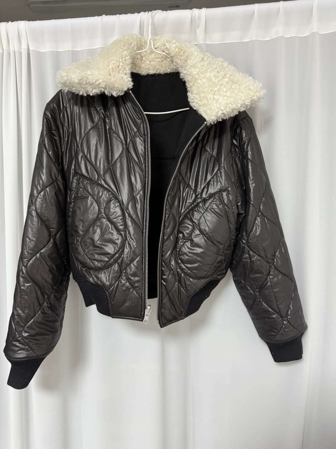 솔티페블 리버시블 퀼팅 스웨이드 점퍼 상품이미지5