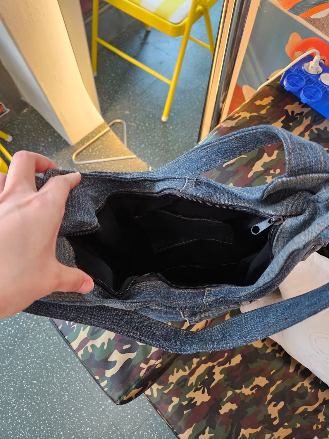 빈티지 업사이클링 데님백 상품이미지5