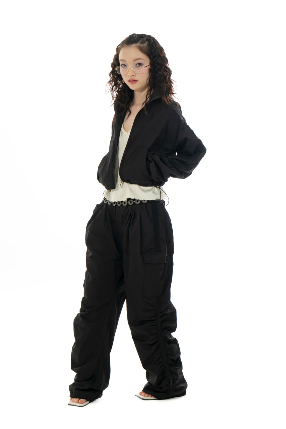 루루 하이넥 집업 세트(집업,바지) 상품이미지1