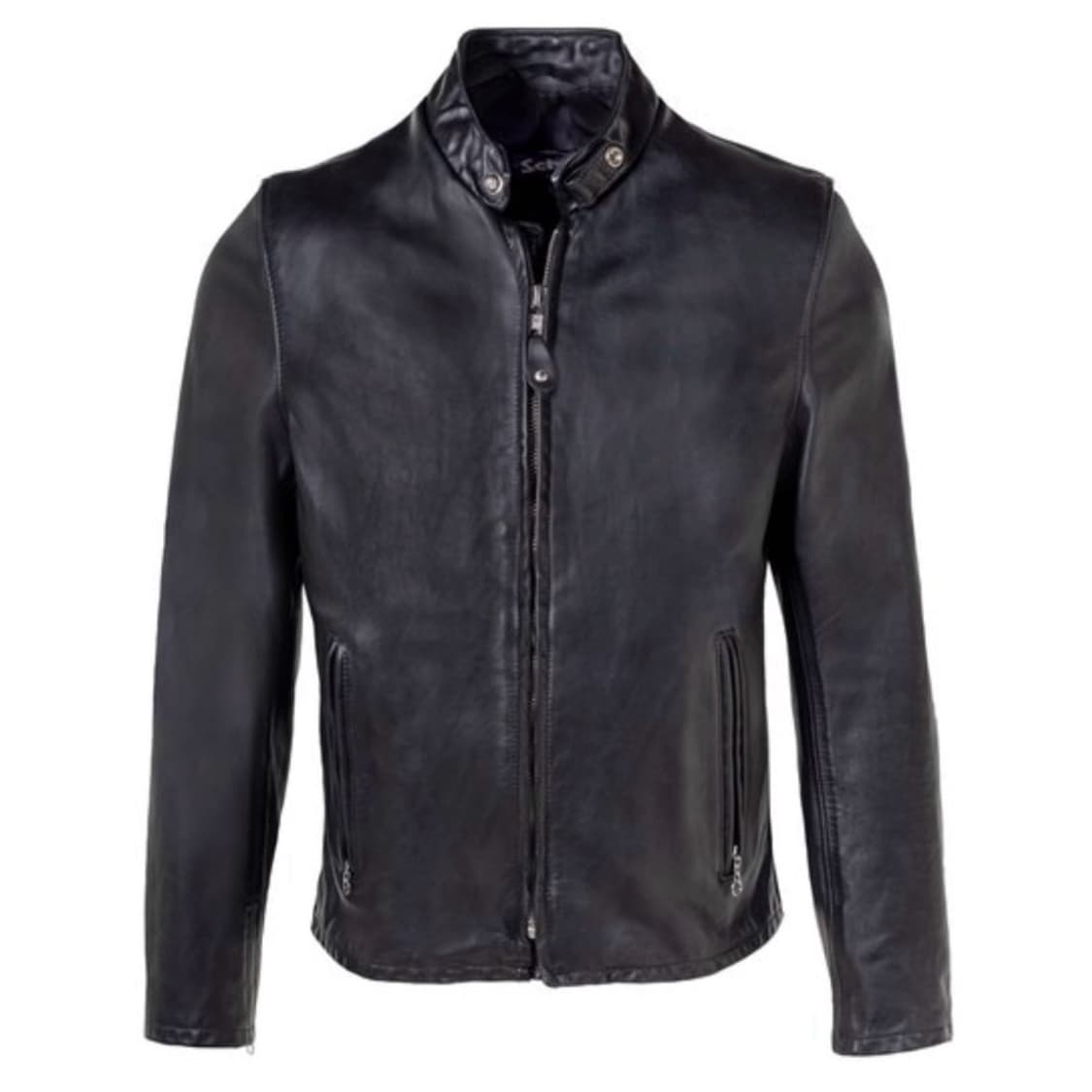 [L] 쇼트 654 카페레이서 카프스킨 싱글 레더 자켓 상품이미지1