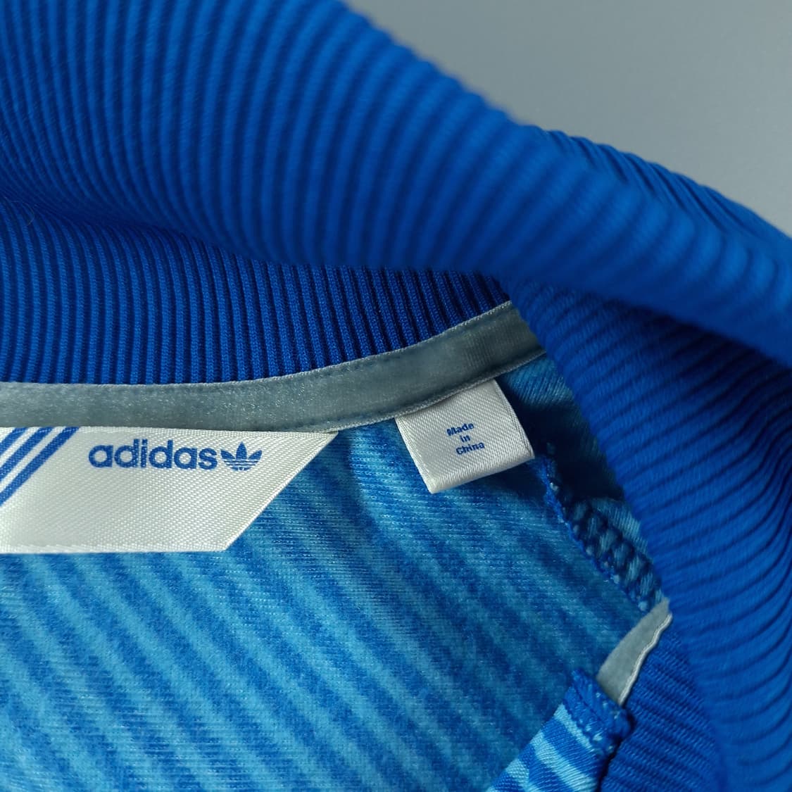 아디다스 00s 블루 스트라이프 트레포일 패턴 삼선 트랙탑 집업 져지 S 상품이미지8