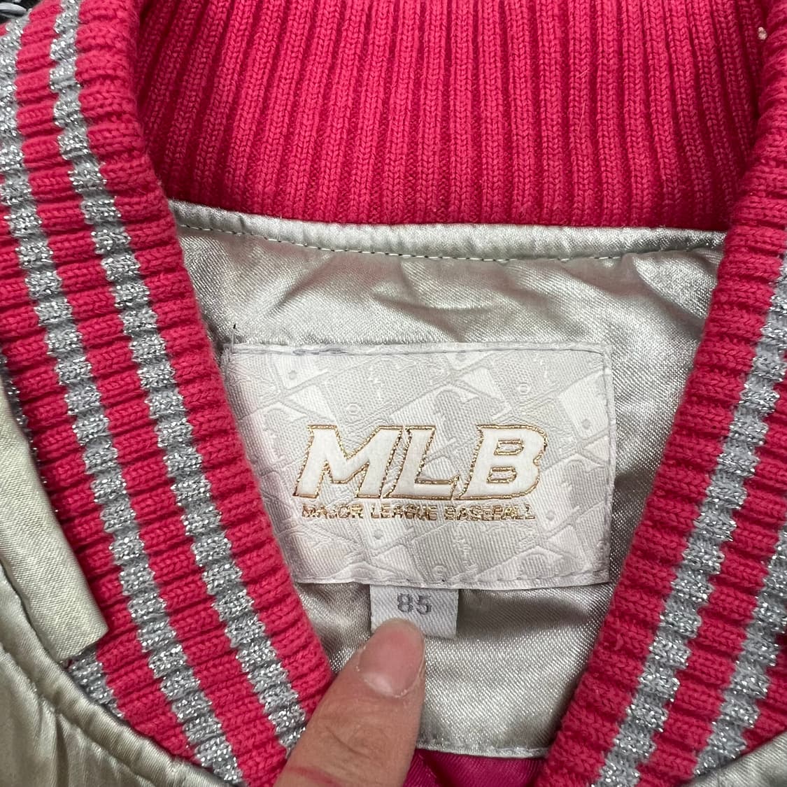 엠엘비 실버핑크 바시티 자켓 상품이미지2