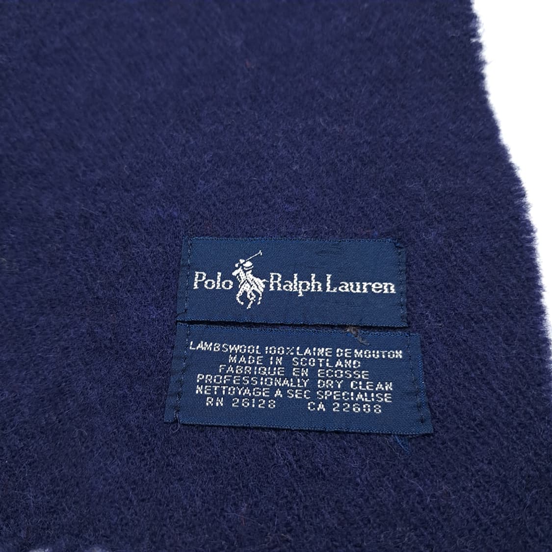 MX463 폴로 스코틀랜드판 램스울 레드포니 네이비 머플러 목도리 상품이미지4