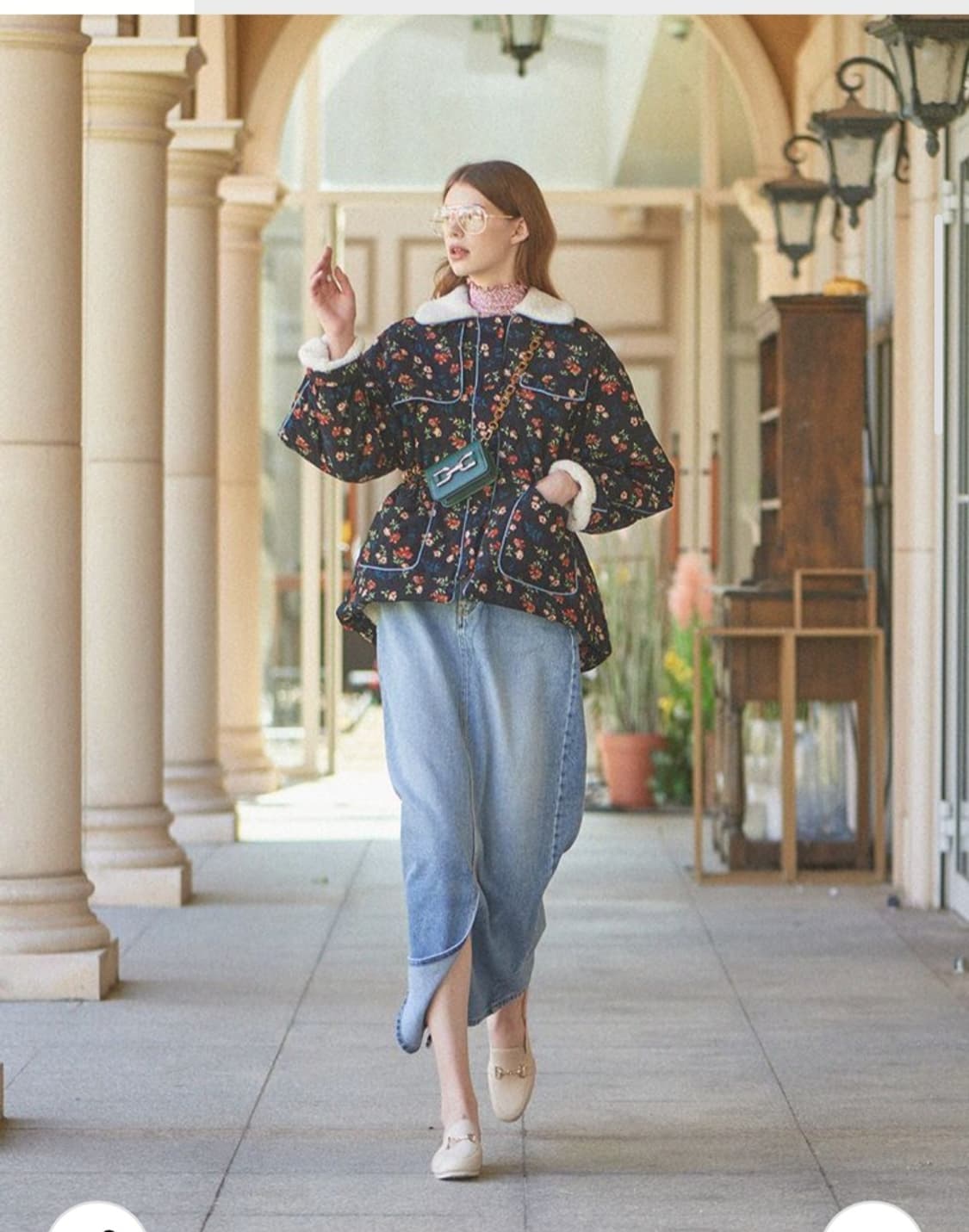 바이탈싸인 플라워 코듀로이 플리스 자켓  상품이미지6