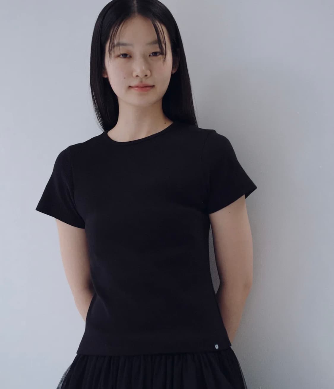 오헤시오 BASIC SLIM RIBBED T-SHIR  상품이미지1