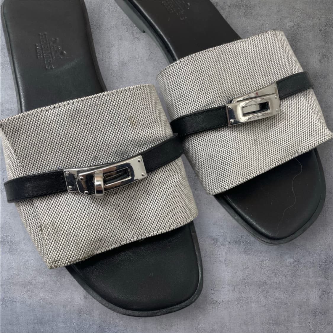 에르메스 Hermes 줄리아 캔버스 슬리퍼 샌들 39 상품이미지2