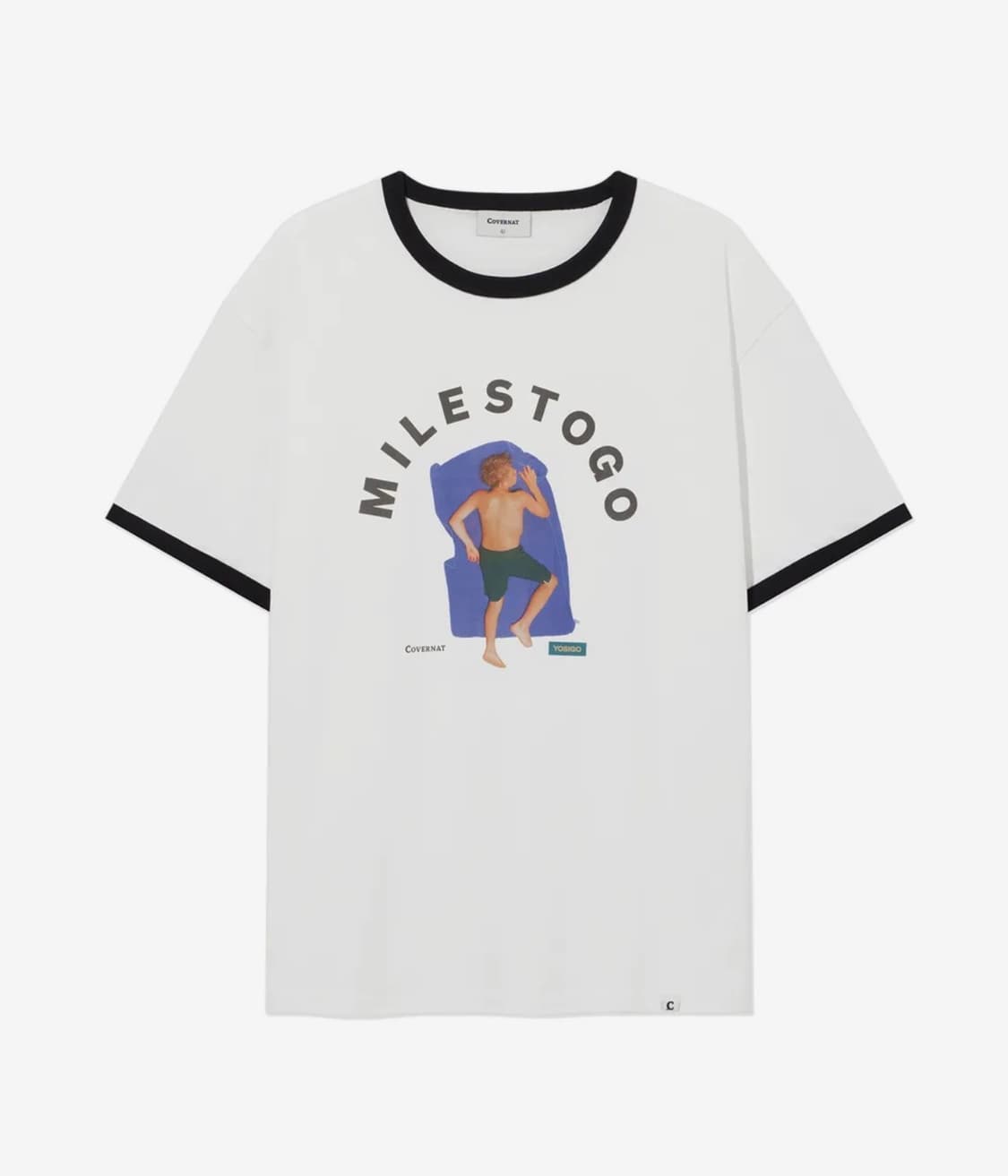 [새상품] M) 커버낫 썬베이딩 링거티셔츠 화이트 상품이미지2