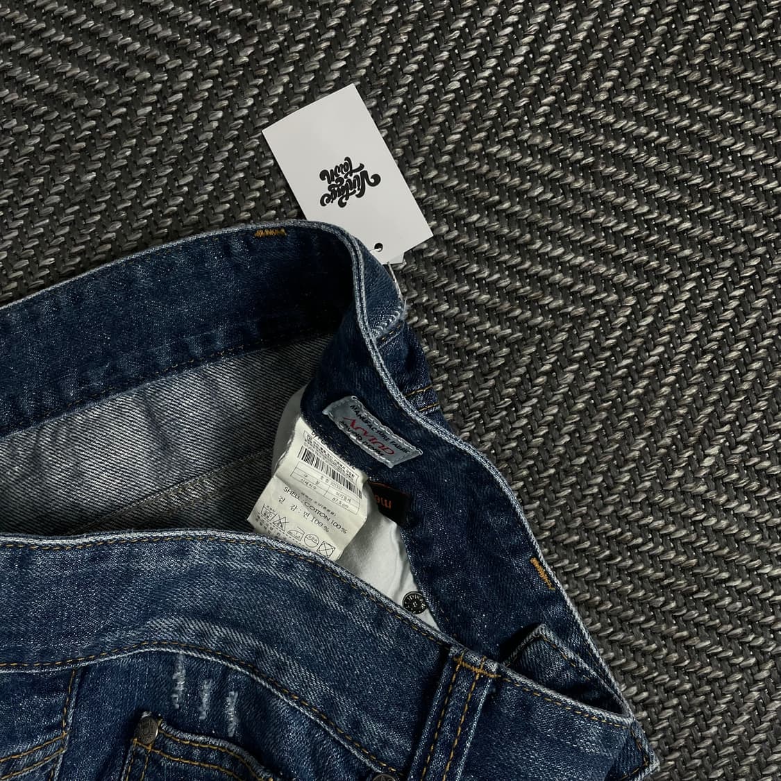 플랙 워싱 데님 스트레이트 팬츠o 3657 상품이미지5