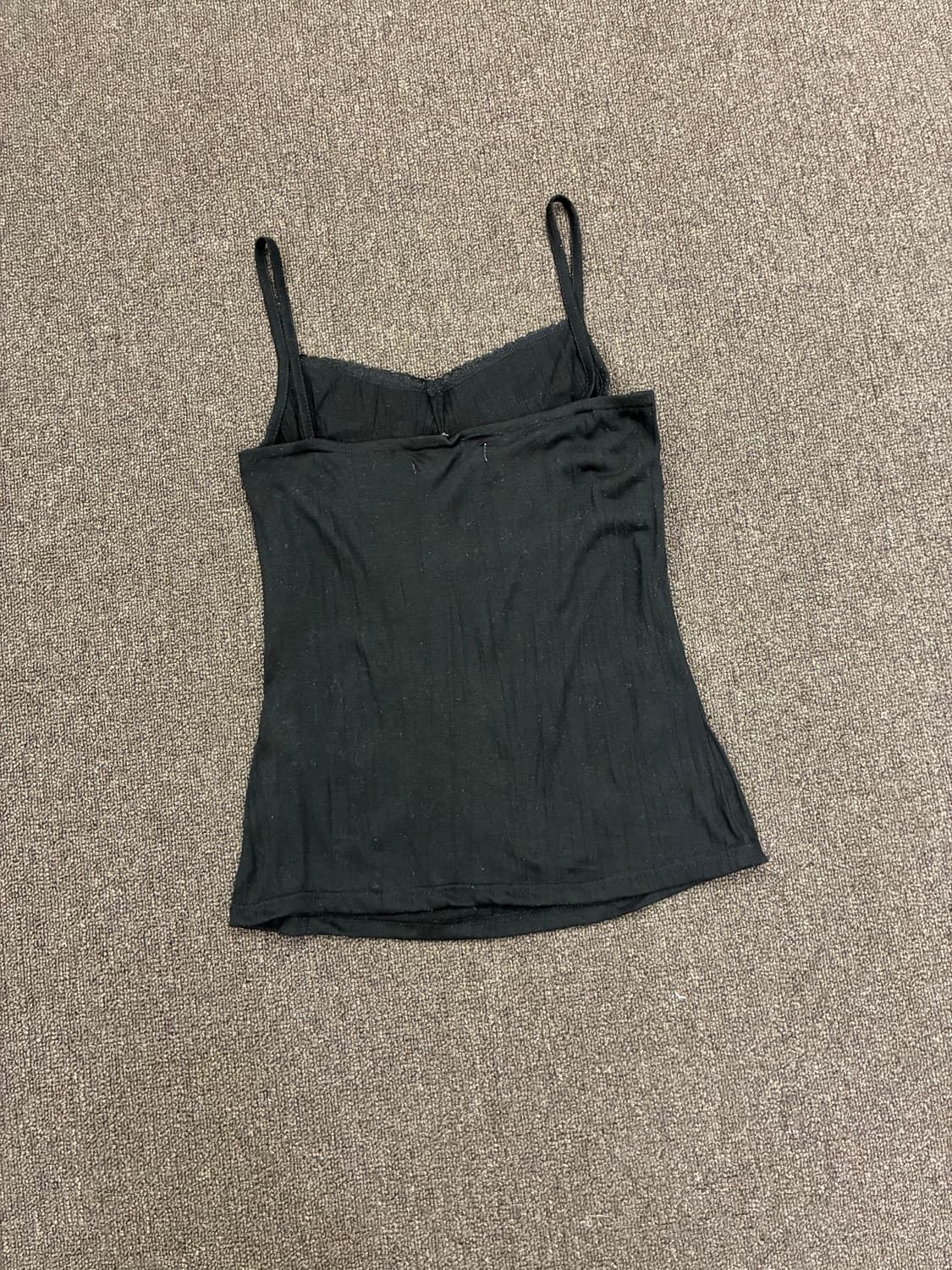 L)Japanese vintage 여성 레이스 디테일 블랙 나시 상품이미지5