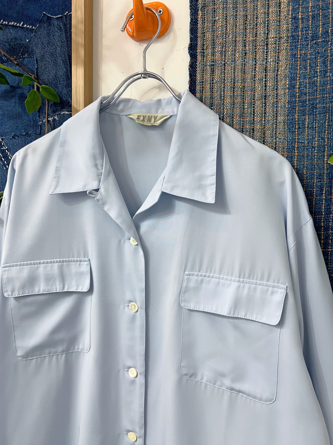 👧🏻EXNY   Light Blue Poly Shirt 상품이미지5