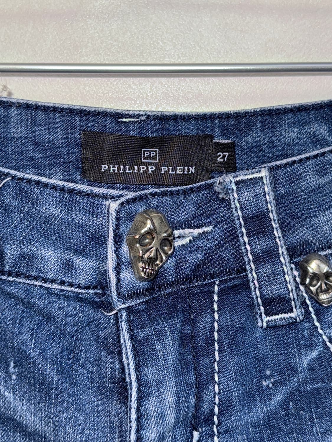 Philipp Plein y2k cubic wings skull 쇼츠 상품이미지4