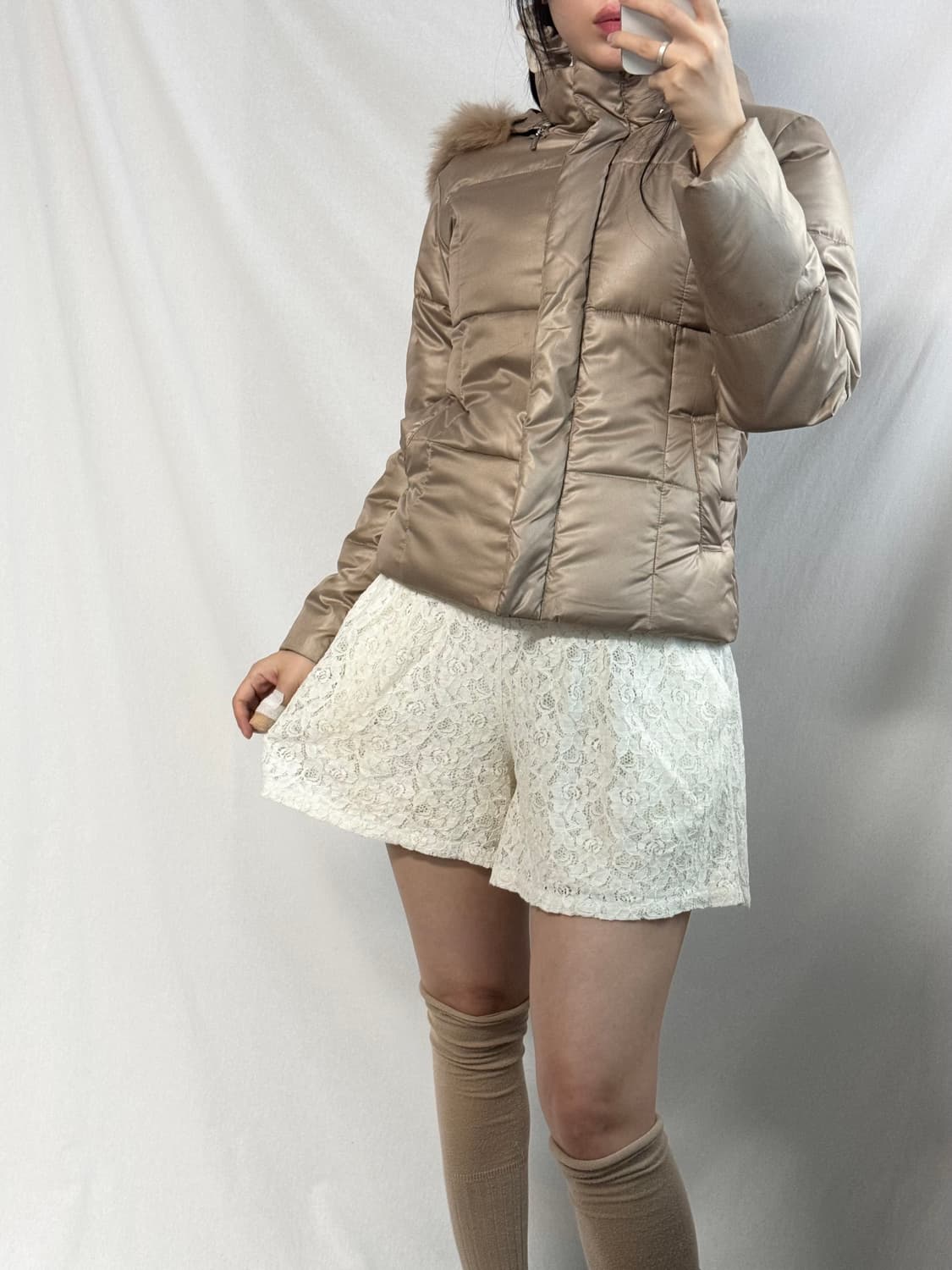 세실맥비 퍼 후디드 푸퍼 재킷 상품이미지2