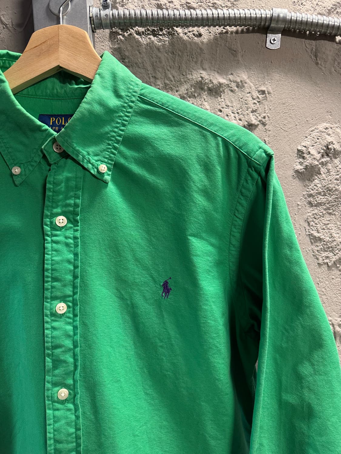 M 폴로 랄프로렌 POLO 클래식핏 옥스포드 셔츠 그린 상품이미지3
