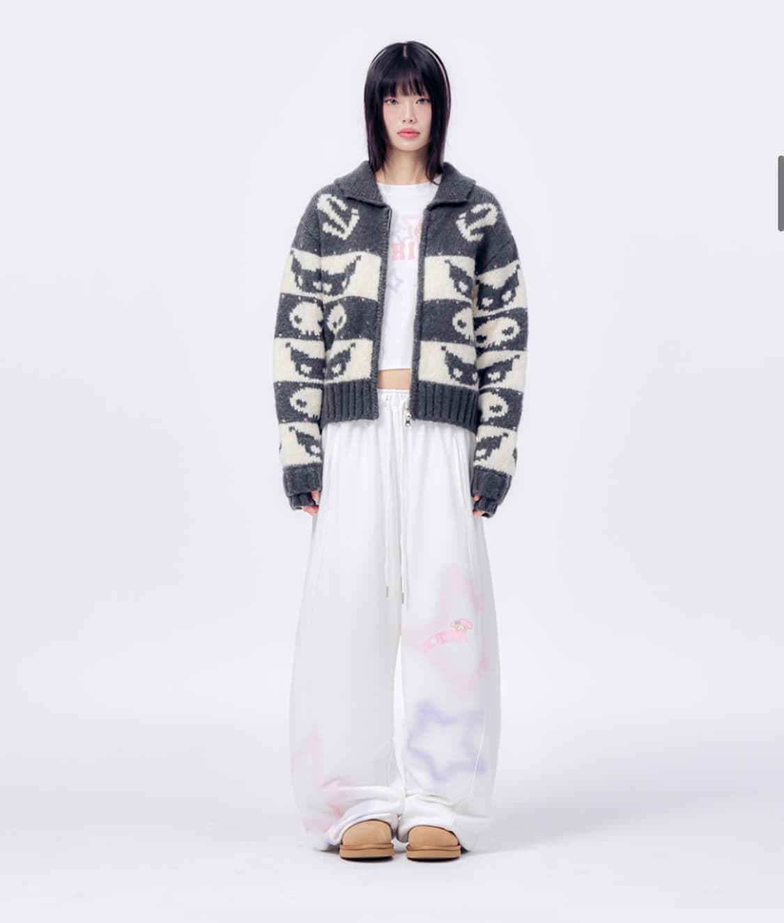 [새상품] KUROMI COWICHAN ZIP CARDIGAN 상품이미지4