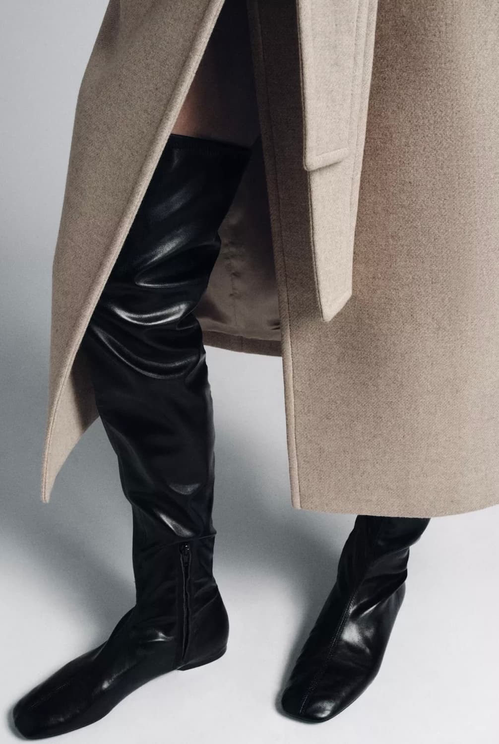 [37]자라 XL 싸이하이 부츠/블랙 상품이미지2