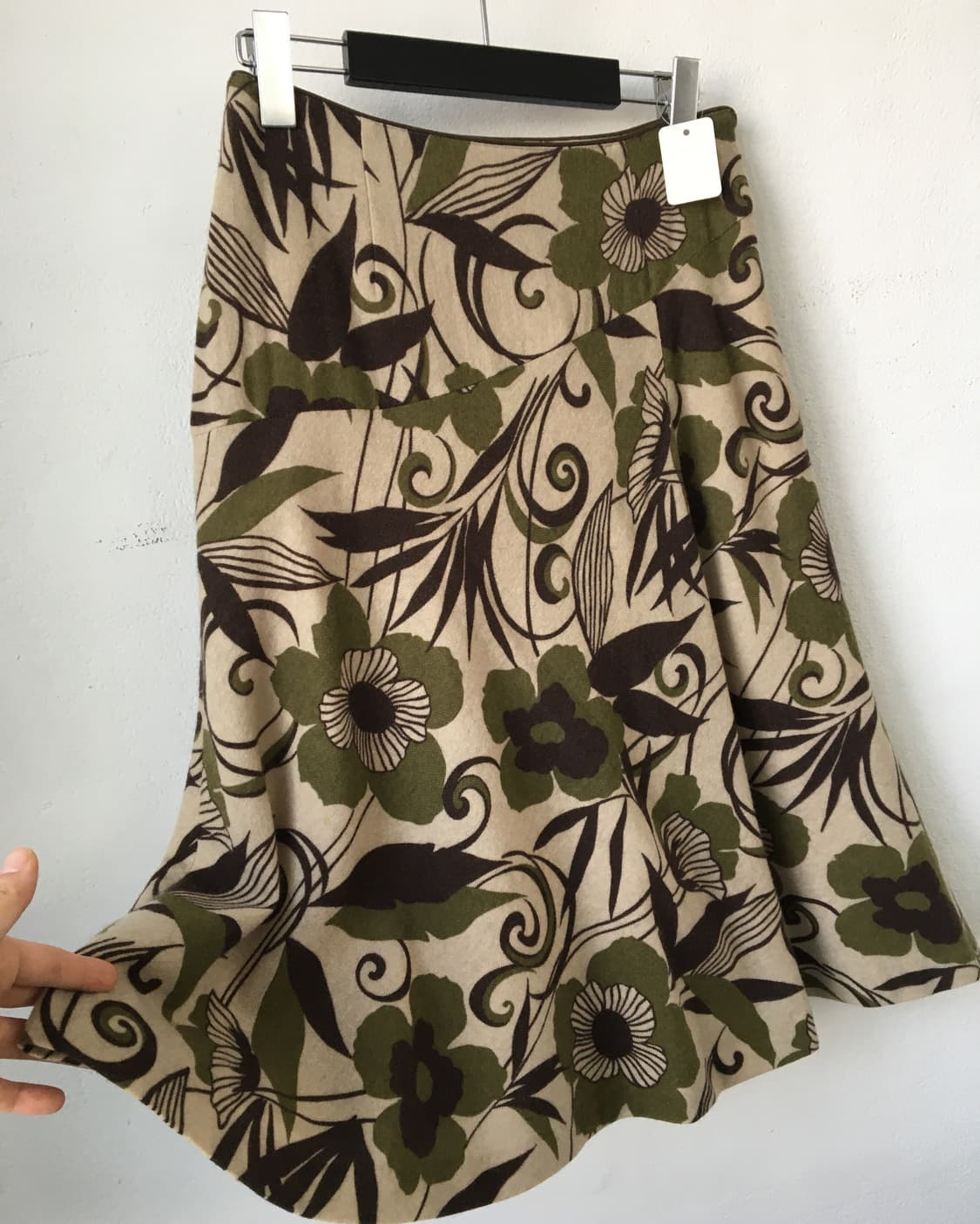 Pattern velour skirt 상품이미지3